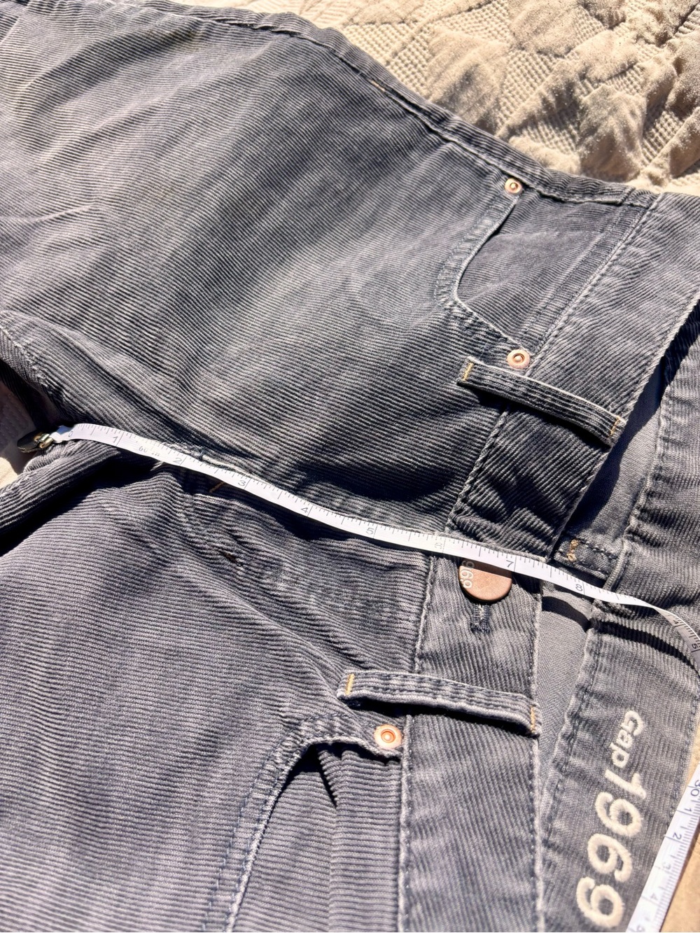 Gap 1969 Always Skinny Flint Gray Corduroy Pants Size 26/2 - Picture 6 of 9